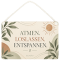 Deko Schild Sonne entspannend Design