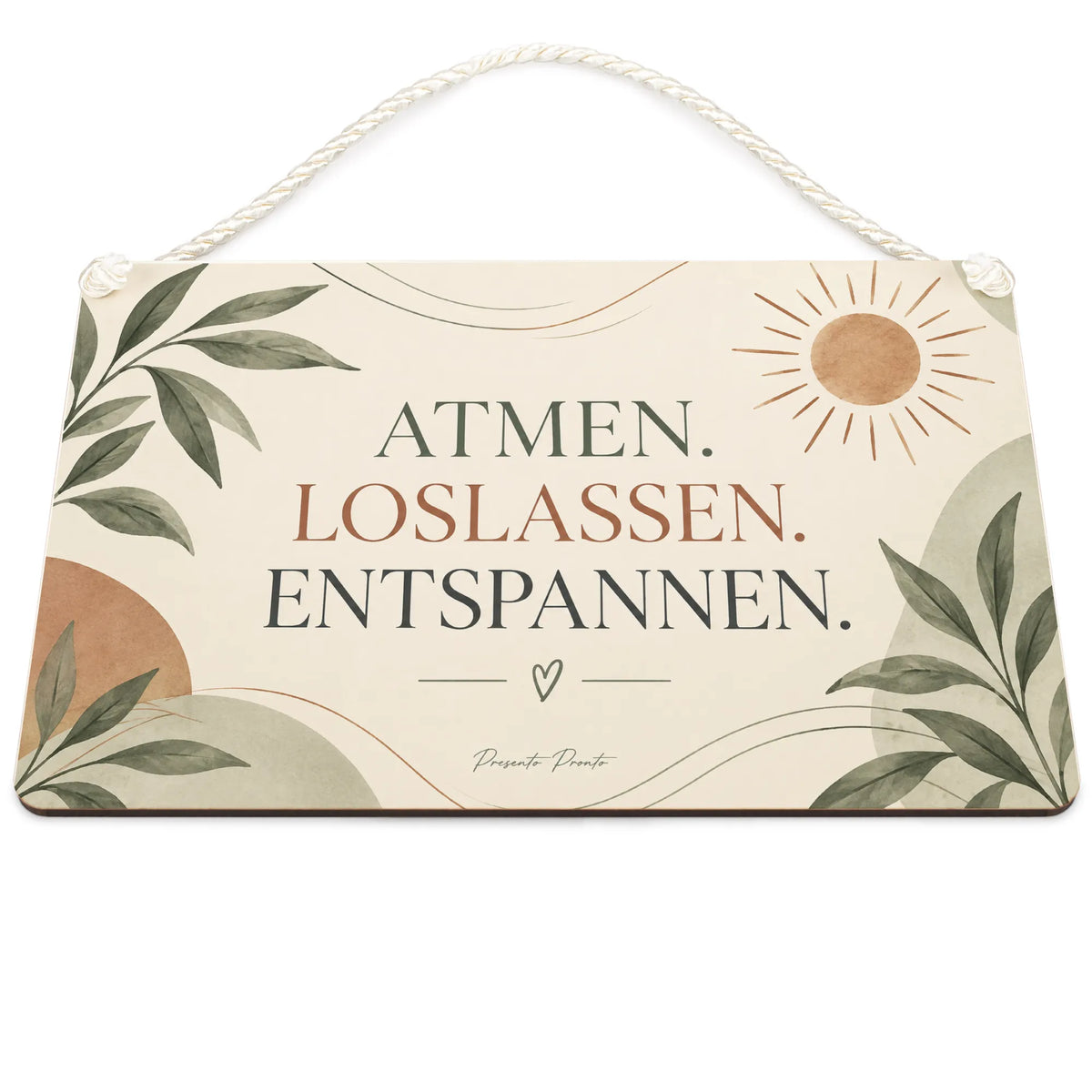 Deko Schild Sonne entspannend Design