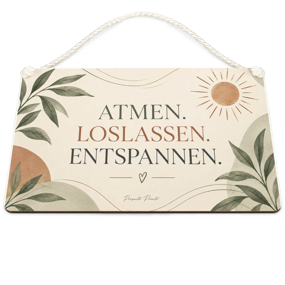 Deko Schild Sonne entspannend Design