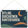 Entspannendes Relax Schild Deko aus Holz mit Halbmond