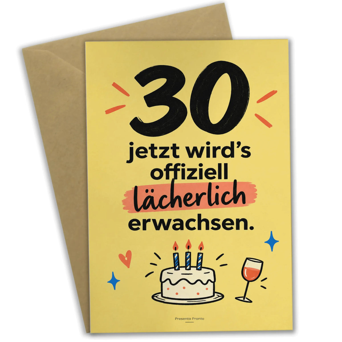 Lustige Geburtstagskarte für Frauen zum 30. Geburtstag