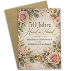 Romantische Grußkarte zur Goldenen Hochzeit mit goldenen Ringen|p:2020703|h:2ab2eb87f8a46a23ca0afcb5f3bf32cb