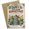 Lustige Einladungskarten zum Oktoberfest-Geburtstag mit Bierkrug