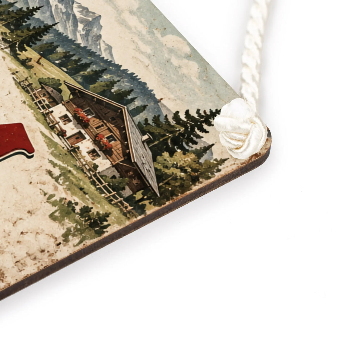 Nostalgisches Österreich Schild für Bergfans mit Alpenpanorama
