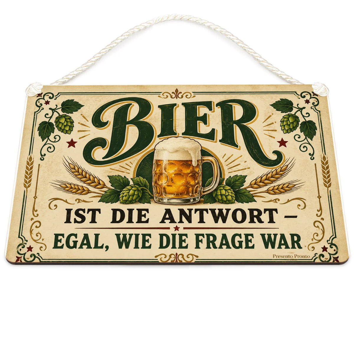 Lustiges Deko Schild für Bierfans mit Bierkrug