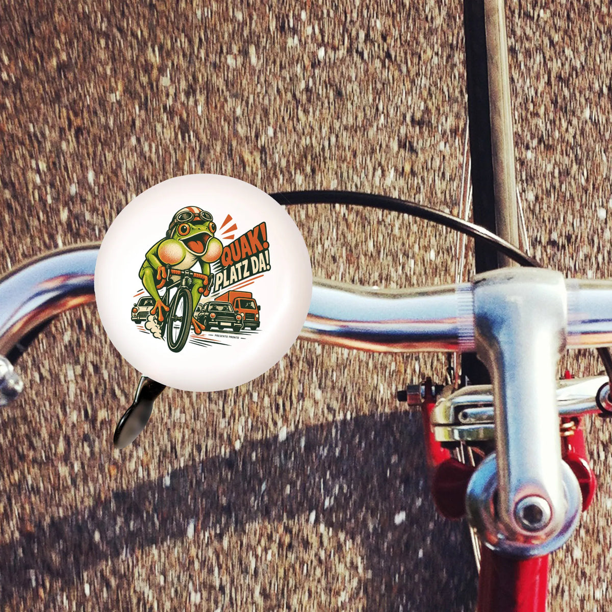 Lustige Fahrradklingel mit Frosch für Kinder