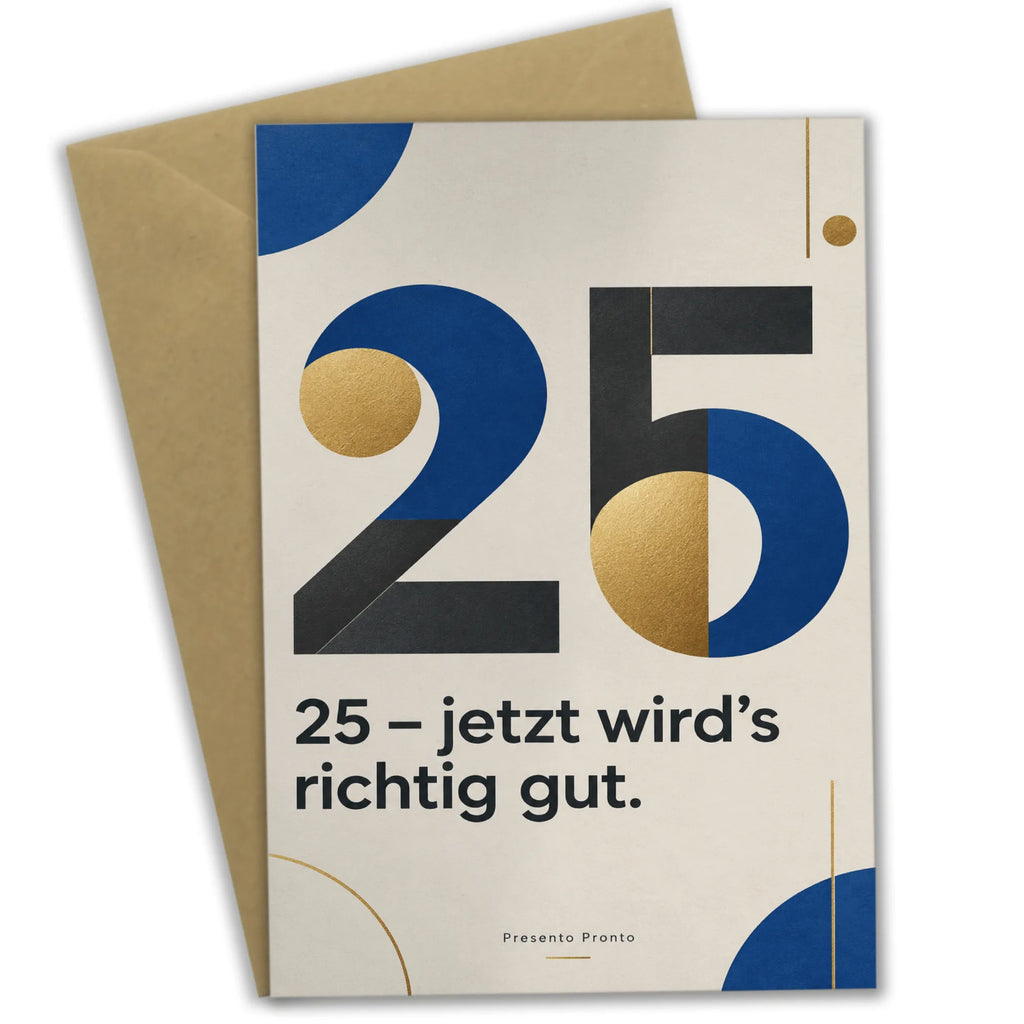 Coole Geburtstagskarte zum 25. für Männer mit großer Zahl 25|p:2020743|h:4ca1568673871f1c372ba04b596c4891