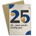 Coole Geburtstagskarte zum 25. für Männer mit großer Zahl 25