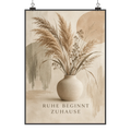 Elegante Wanddeko mit Riedgras für ruhiges Zuhause