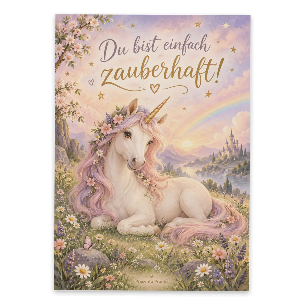 Süße Einhorn Postkarte für Freundinnen mit Regenbogen|p:2020765|h:eb2cd9cca7079cea03572a71953fbcf9