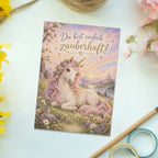 Süße Einhorn Postkarte für Freundinnen mit Regenbogen|p:2020765|h:7403e5cc23ae445581ca48327bf80a18