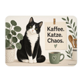 Lustiger Kühlschrankmagnet für Katzenfans mit schwarz-weißer Katze