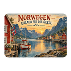 Nostalgischer Norwegen Magnet für Skandinavien Fans mit Hafendorf|p:2020769|h:91118e269e31c871ede803eba9c6699a