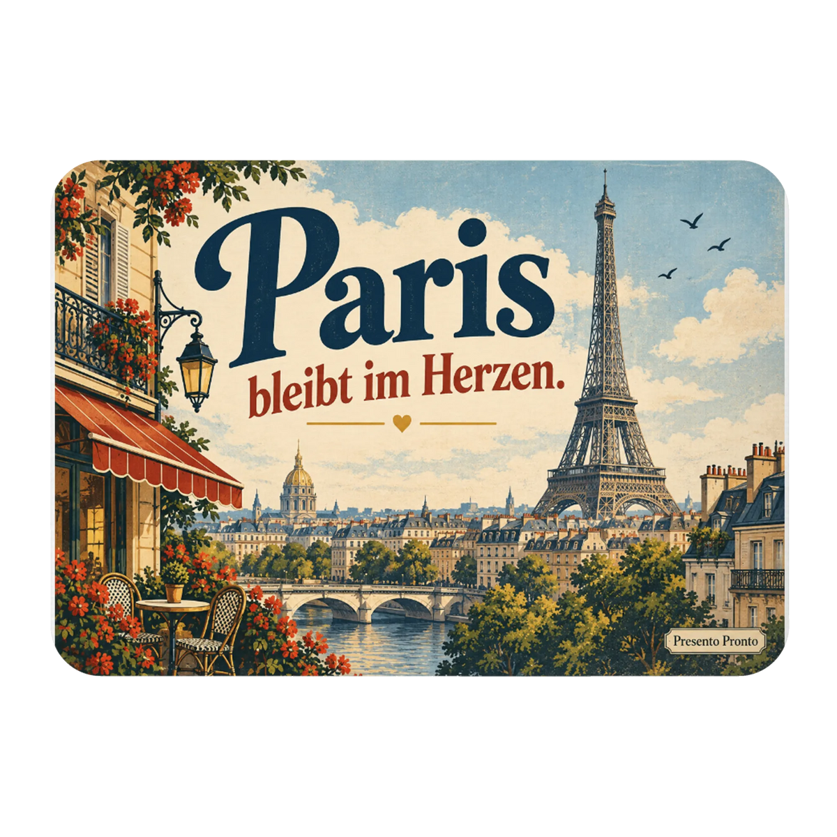 Nostalgischer Kühlschrankmagnet Paris für Eiffelturm Fans