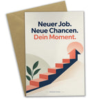 Motivierende Grußkarte zum neuen Job mit aufsteigendem Pfeil|p:2020773|h:7c01aafbea3714f05e3c7ec55c64cc88