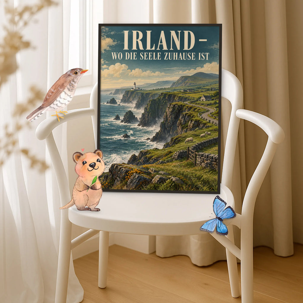 Nostalgisches Wandbild Irland für Fans mit Leuchtturm|p:2020786|h:3661b71d92a00156155cca7c85d028f0
