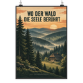Nostalgischer Kunstdruck Schwarzwald mit Bauernhaus im Morgenlicht