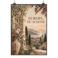 Poetisches Europa Plakat mit Torbogen und Olivenzweigen