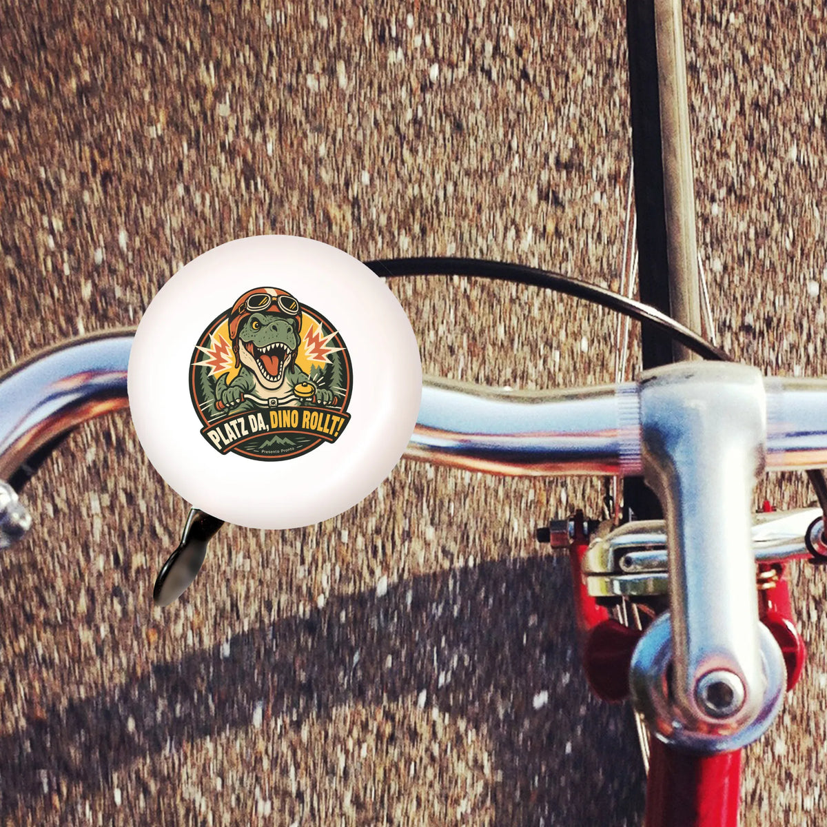 Lustige Fahrradklingel mit Dino für Kinder
