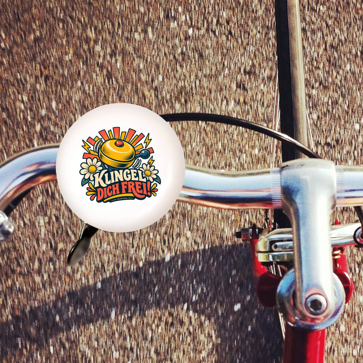 Coole ausgefallene Fahrradklingel für Radfahrer mit Retro-Glocke