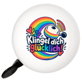 Fröhliche Fahrradklingel mit Regenbogen für Kinder