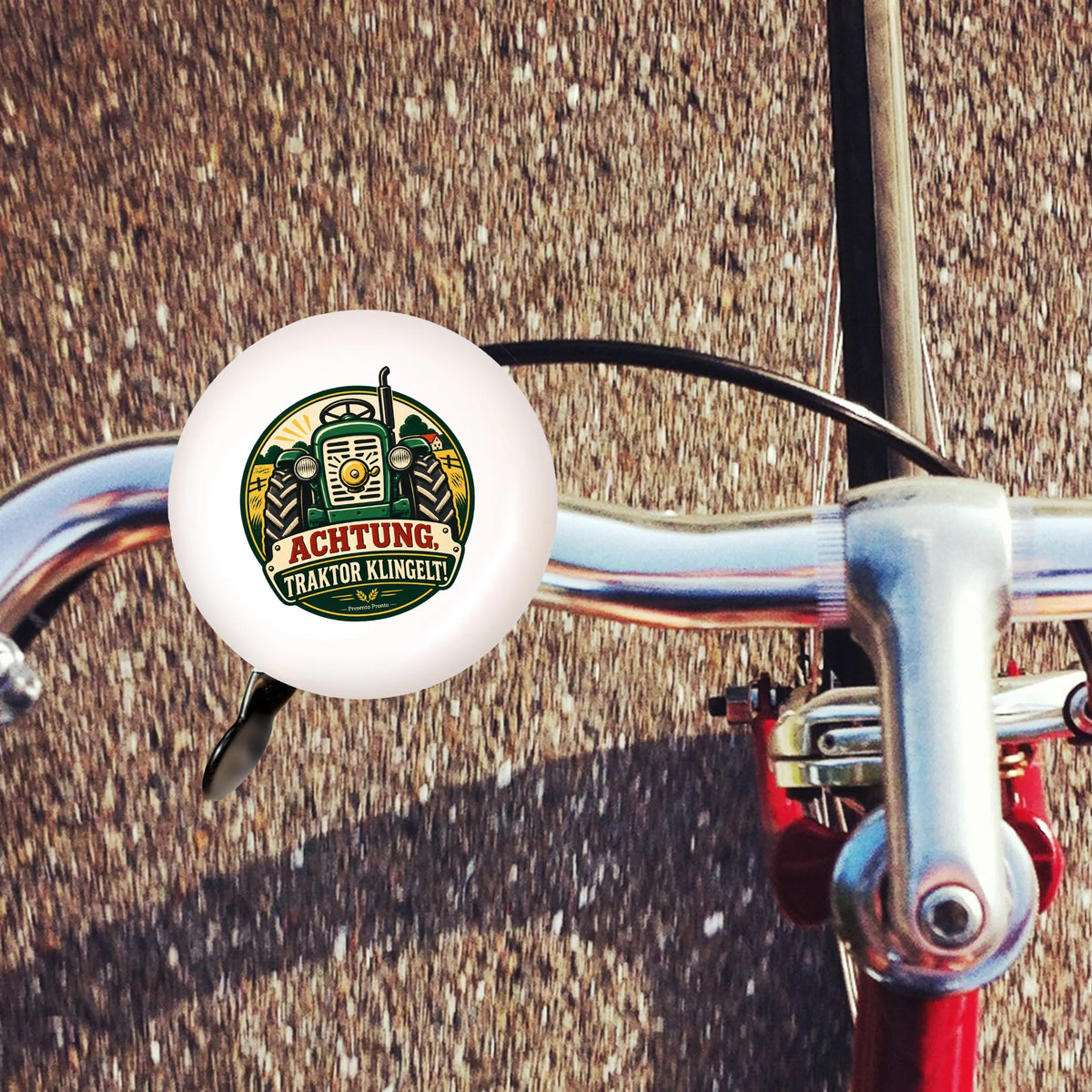 Lustige Fahrradklingel mit Traktor für Treckerfans