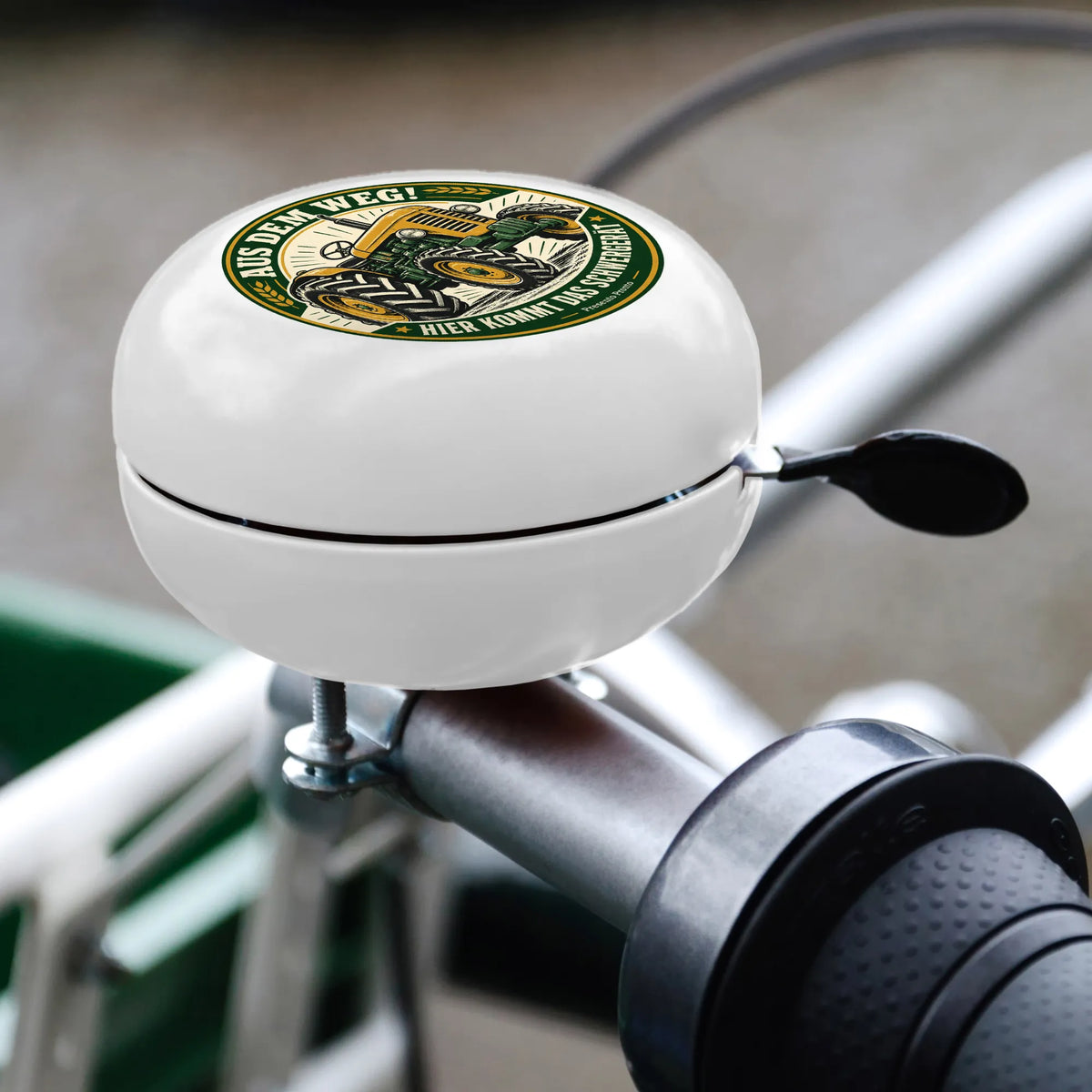 Lustige Fahrradklingel mit Traktor für Treckerfans