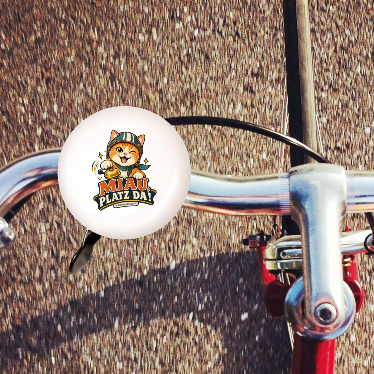 Lustige Fahrradklingel mit Katze für Katzenfreunde