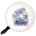 Fröhliche Einhorn-Fahrradklingel für Mädchen mit Helm