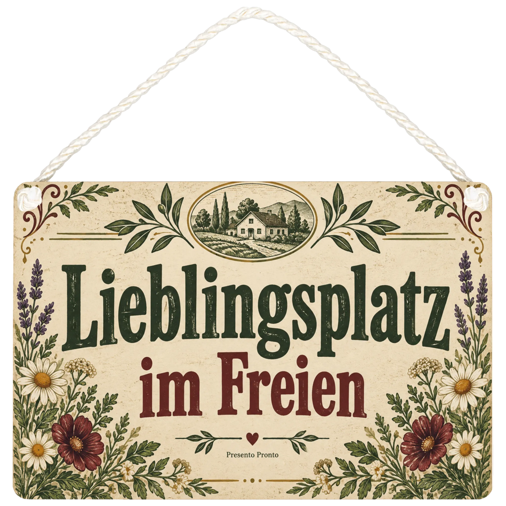 Gemütliches Terrassenschild für Gartenfreunde mit Wildblumen|p:2020858|h:baf872cdc7418f347253c8e2270c38fb
