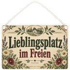 Gemütliches Terrassenschild für Gartenfreunde mit Wildblumen|p:2020858|h:baf872cdc7418f347253c8e2270c38fb