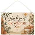 Gemütliches Schild für die Terrasse mit Lounge-Stuhl