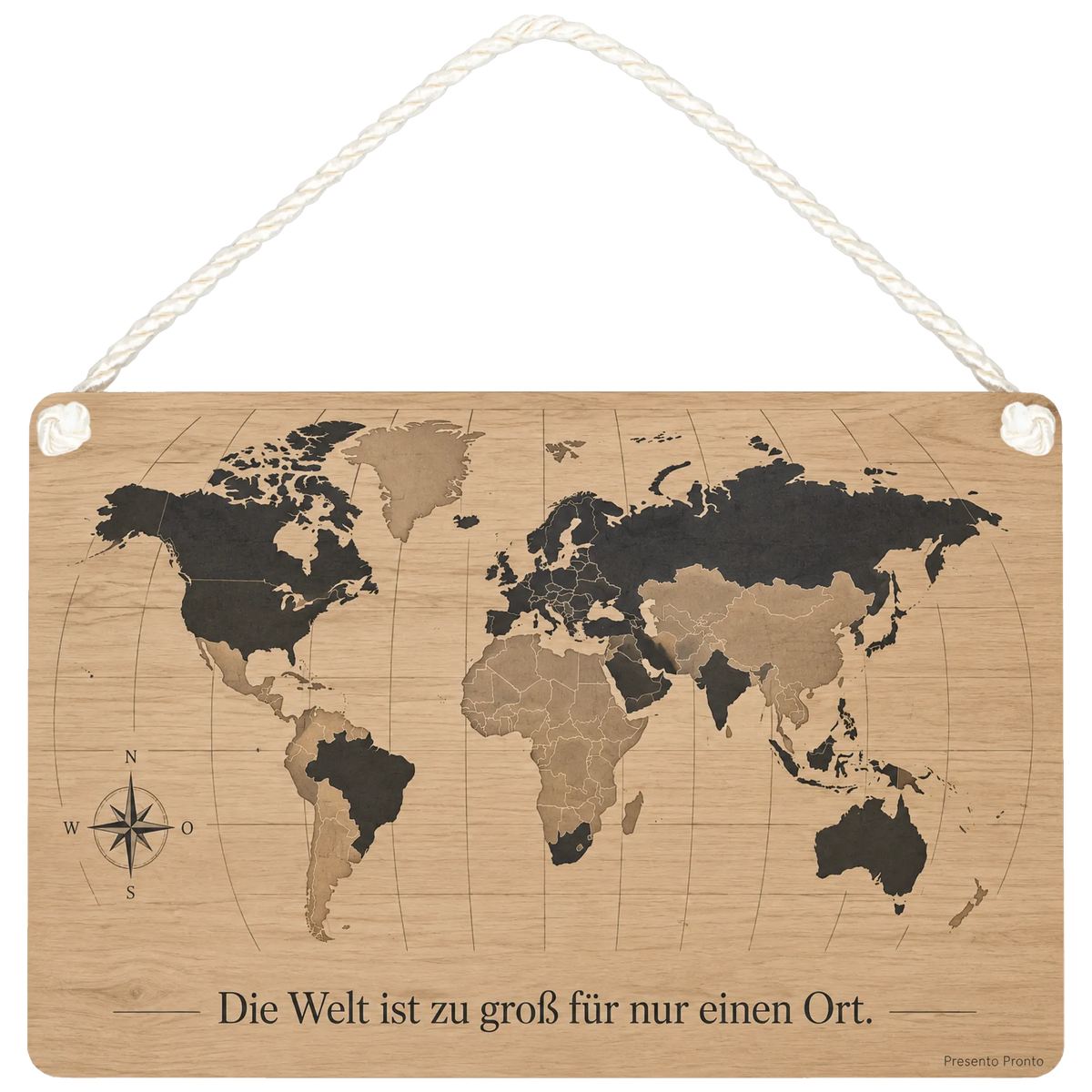 Inspirierendes Wandbild Weltkarte XXL aus Holz für Reisende