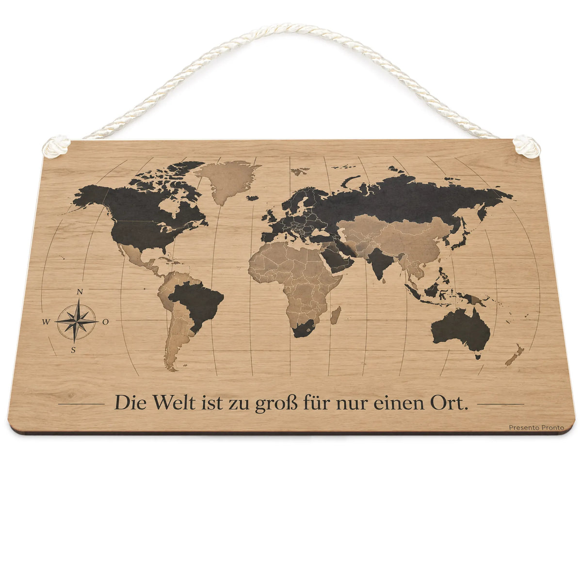 Inspirierendes Wandbild Weltkarte XXL aus Holz für Reisende