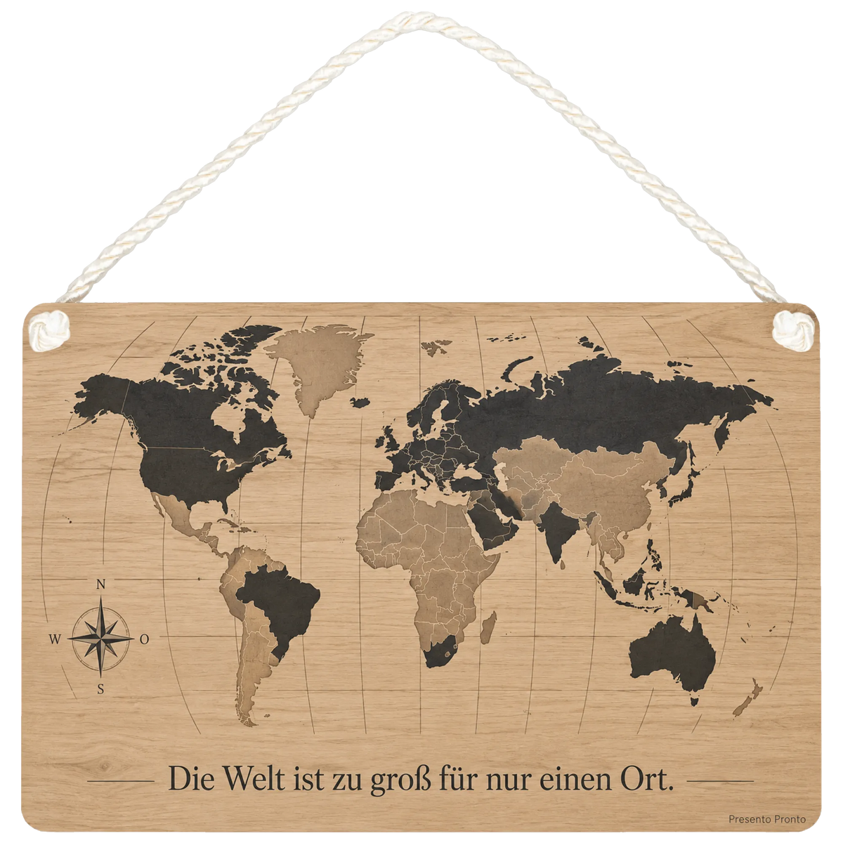 Inspirierendes Wandbild Weltkarte XXL aus Holz für Reisende