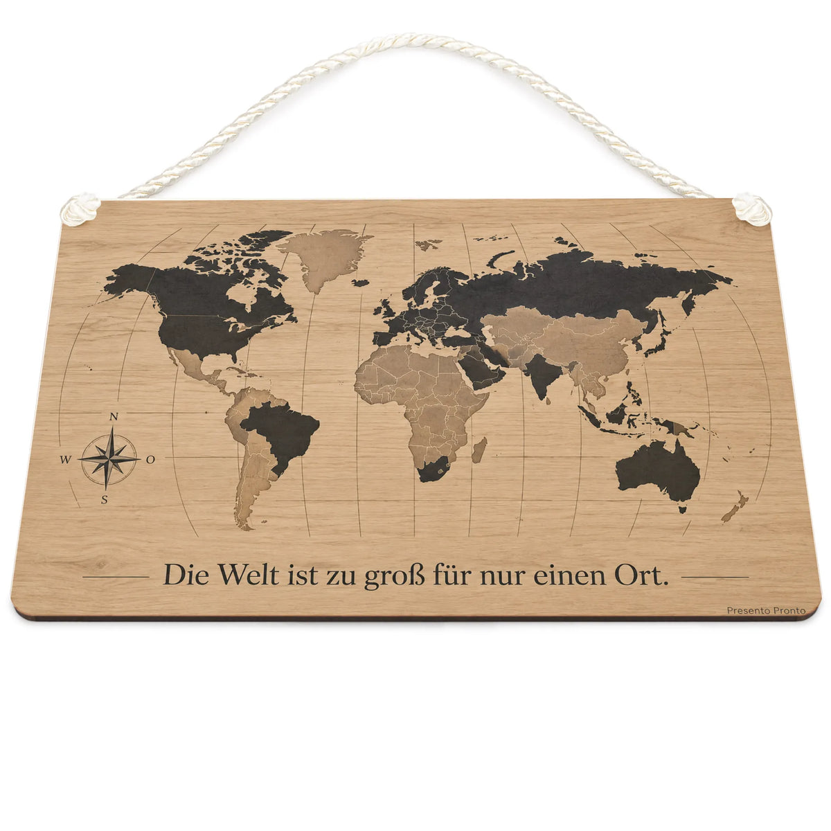 Inspirierendes Wandbild Weltkarte XXL aus Holz für Reisende