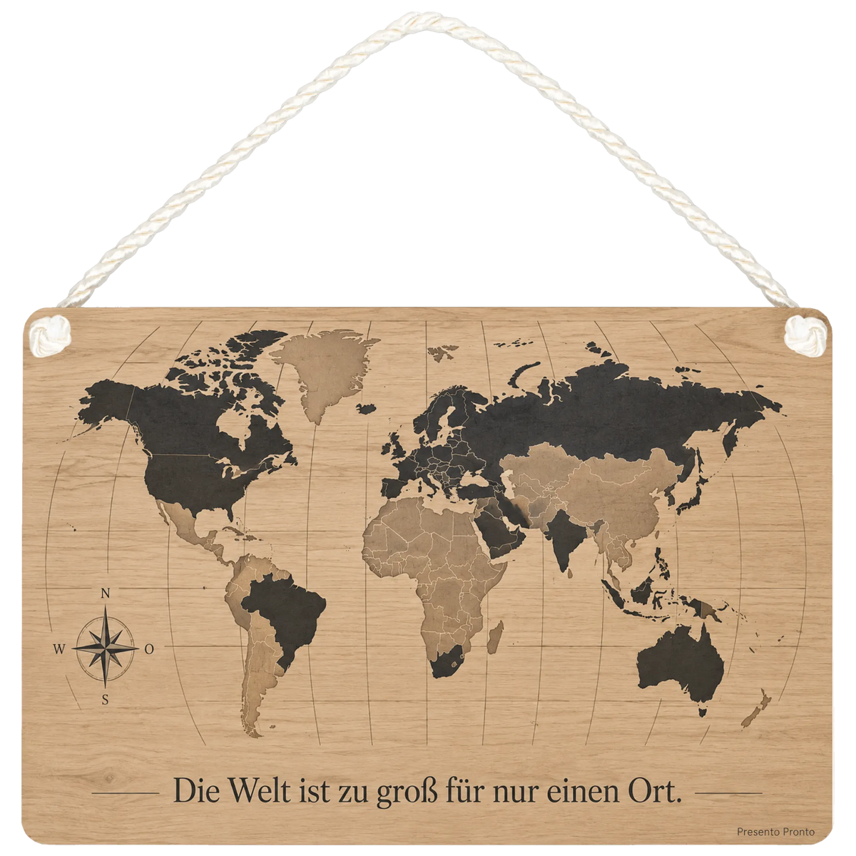 Inspirierendes Wandbild Weltkarte XXL aus Holz für Reisende