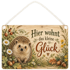 Gemütliches Holzschild mit Igel für Zuhause|p:2020872|h:9d72ae12bef66e6fdc13588742f462f8