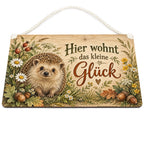 Gemütliches Holzschild mit Igel für Zuhause|p:2020872|h:7e14a5dd46a8fe92c4ce7a205c226449