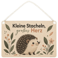 Liebevolles Holzschild mit Igel für Igelfans