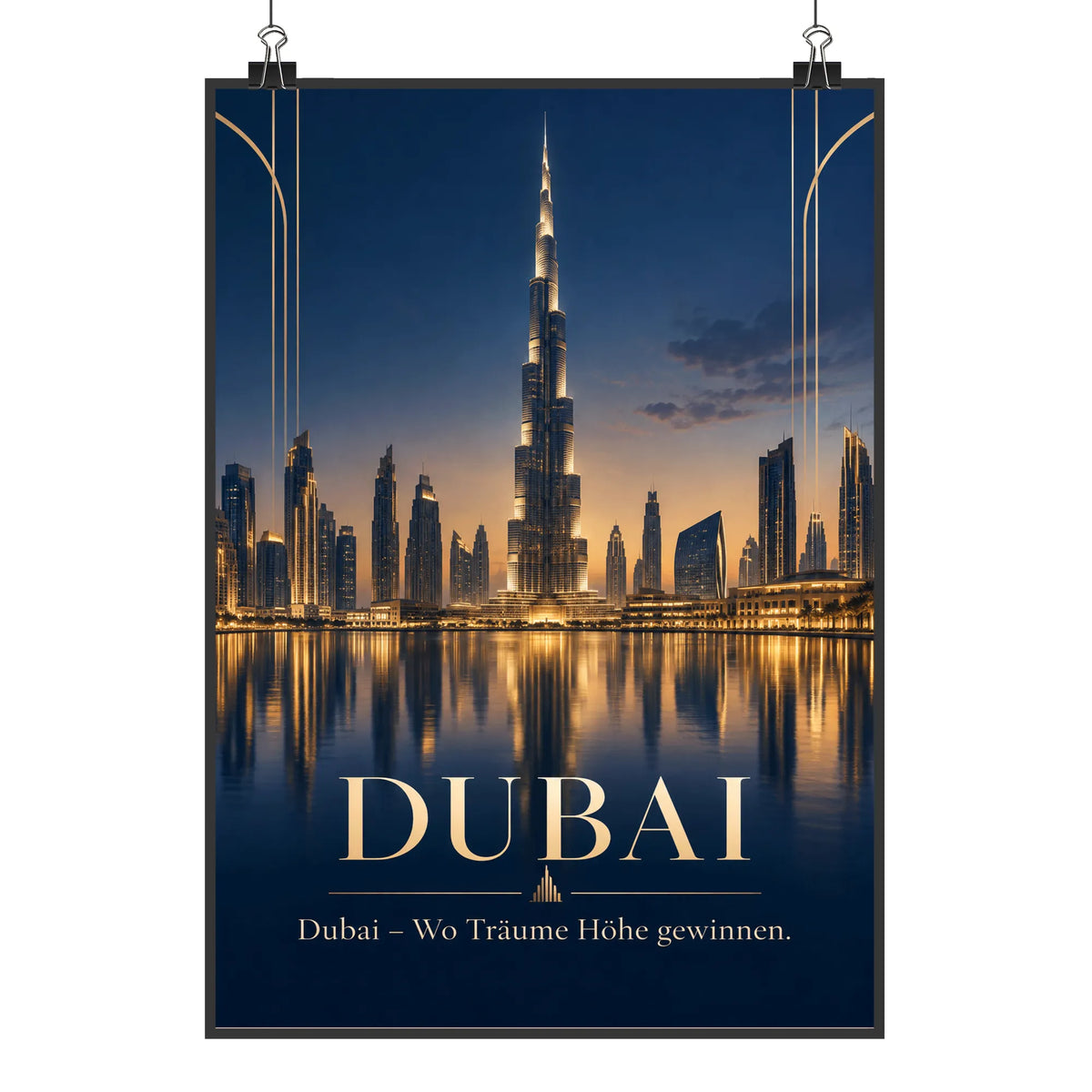 Elegantes Wandbild Dubai für Reisefans mit Burj Khalifa