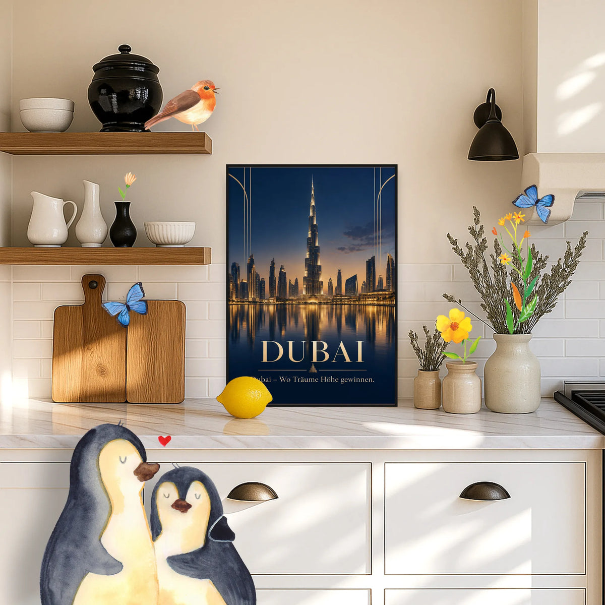Elegantes Wandbild Dubai für Reisefans mit Burj Khalifa