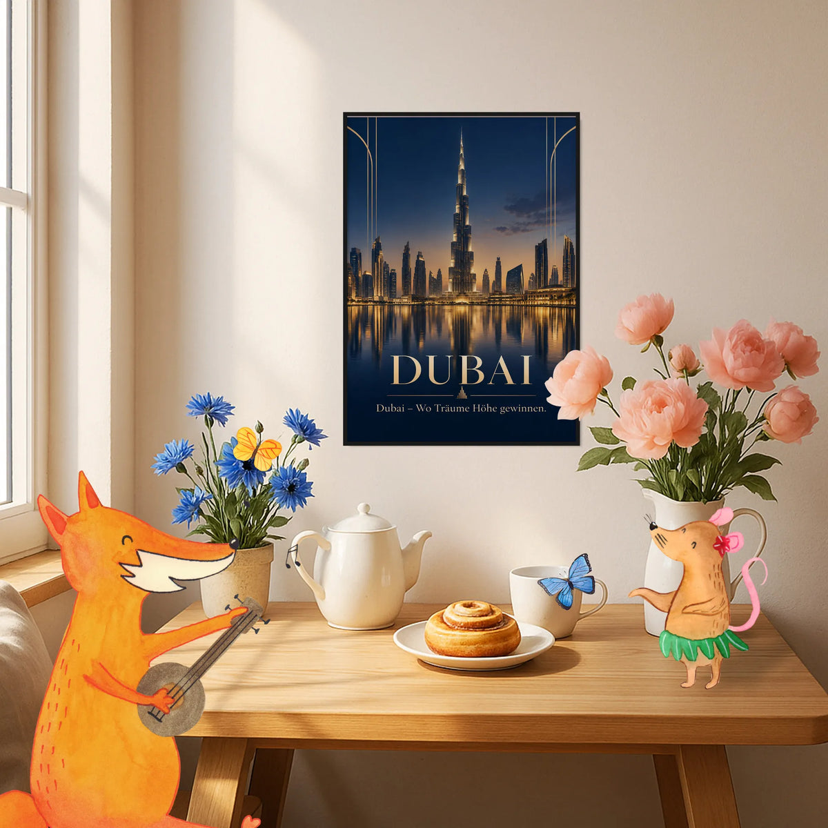 Elegantes Wandbild Dubai für Reisefans mit Burj Khalifa