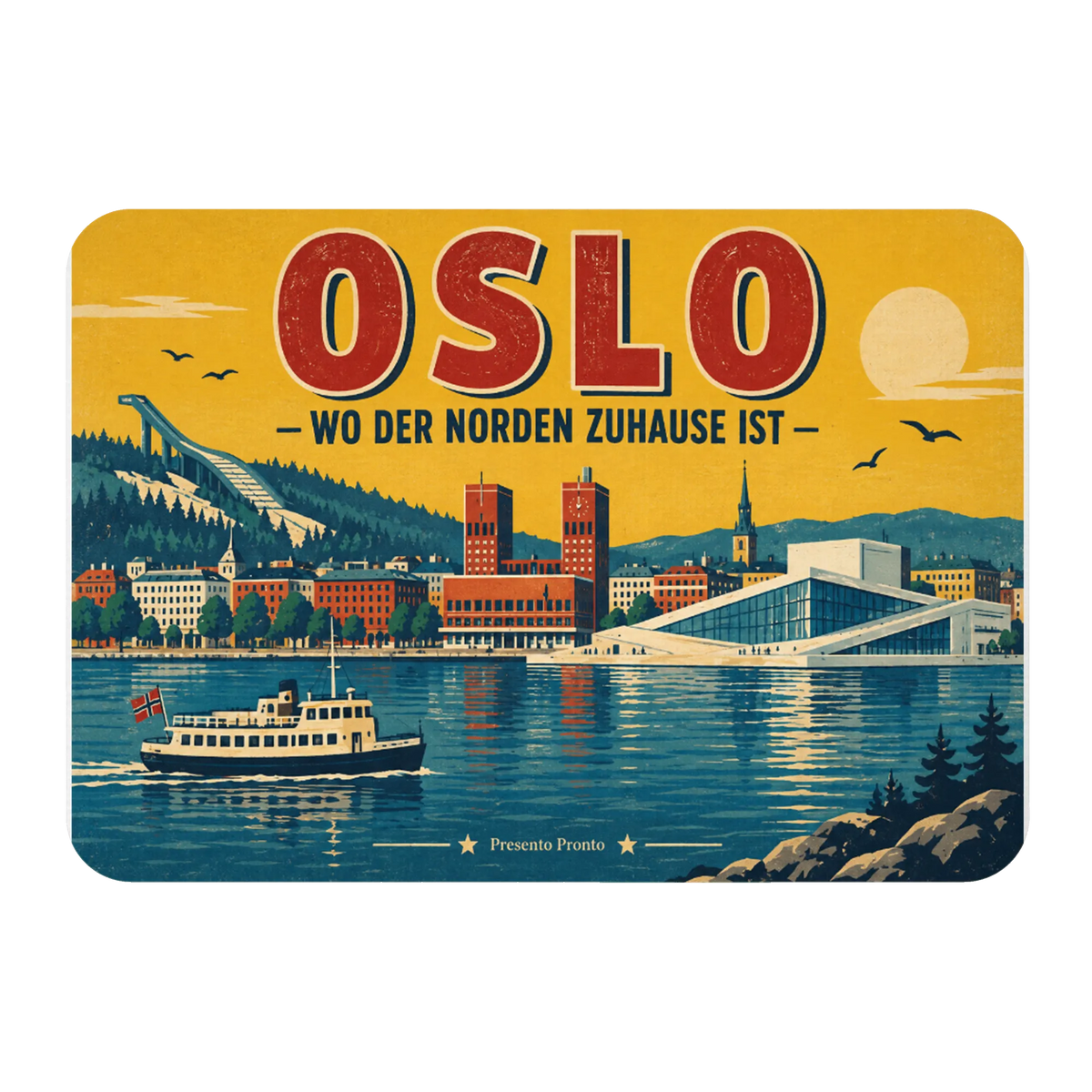 Nostalgischer Magnet für Oslo Fans mit Fjordpanorama
