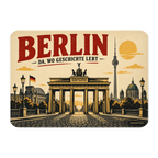 Nostalgischer Kühlschrankmagnet als Berlin Souvenir mit Brandenburger Tor|p:2020898|h:4008abcc66b0786d5fdc999f05444ea9