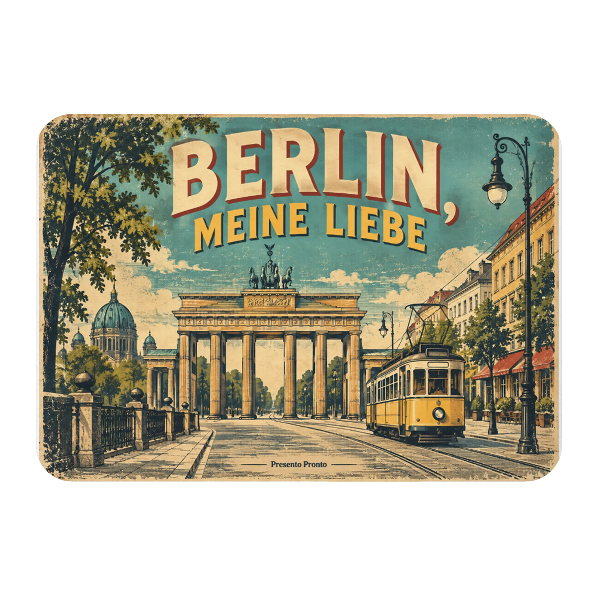 Liebevoller Kühlschrankmagnet Berlin für Fans mit Brandenburger Tor