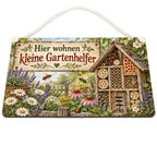 Liebevolles Schild fürs Insektenhotel mit Bienen und Wildblumen|p:2020909|h:6dc3ef897259064254b247c25db8077a