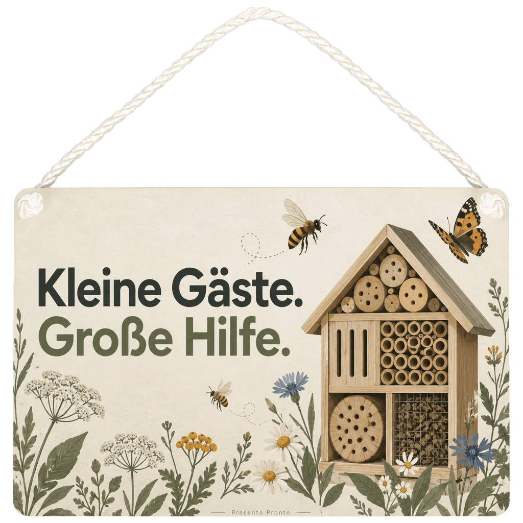 Liebevolles Schild fürs Insektenhotel mit Bienen für Gartenfreunde|p:2020910|h:2049939ff515a7a4a98bb2801402a55b