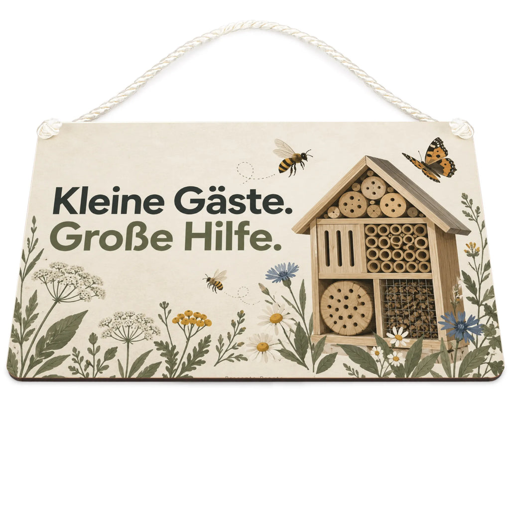 Liebevolles Schild fürs Insektenhotel mit Bienen für Gartenfreunde|p:2020910|h:1692c160dd7319f288f0087216077a41
