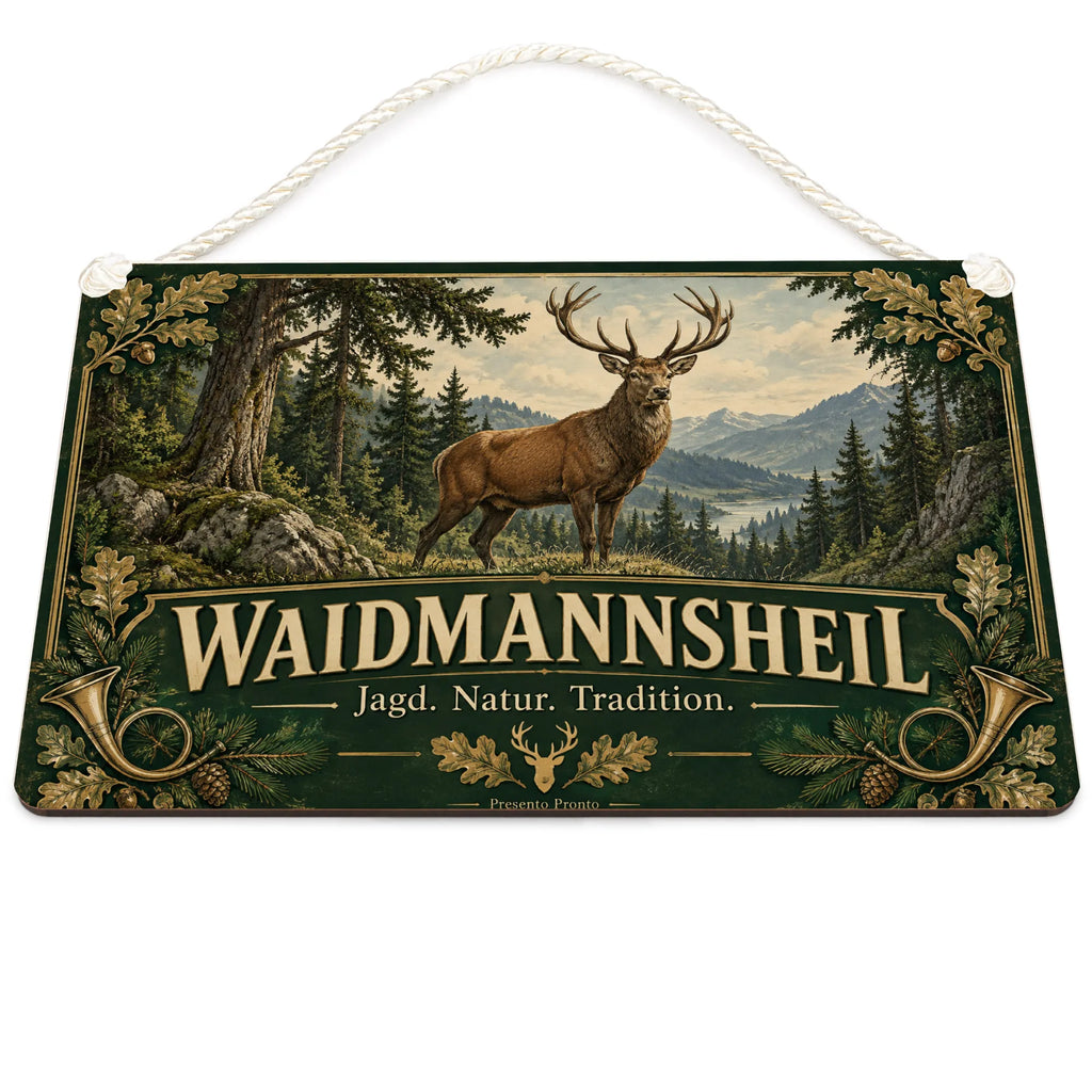 Traditionelles Schild für Jäger mit Rothirsch|p:2020914|h:e58661f42c53855b6837498164e18f04